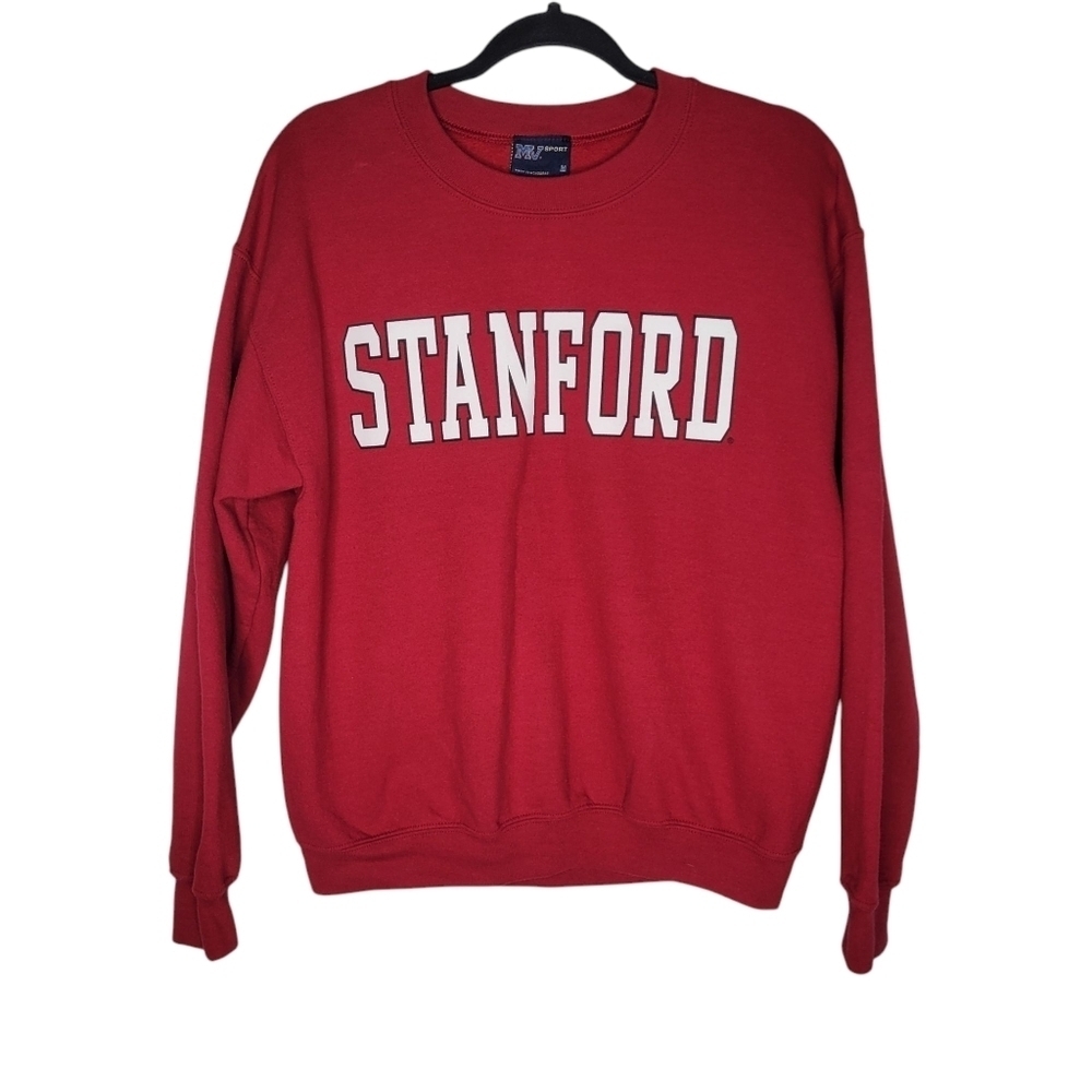 Vintage 90s Stanford University Crewneck Sweatshirt in Red Size Medium